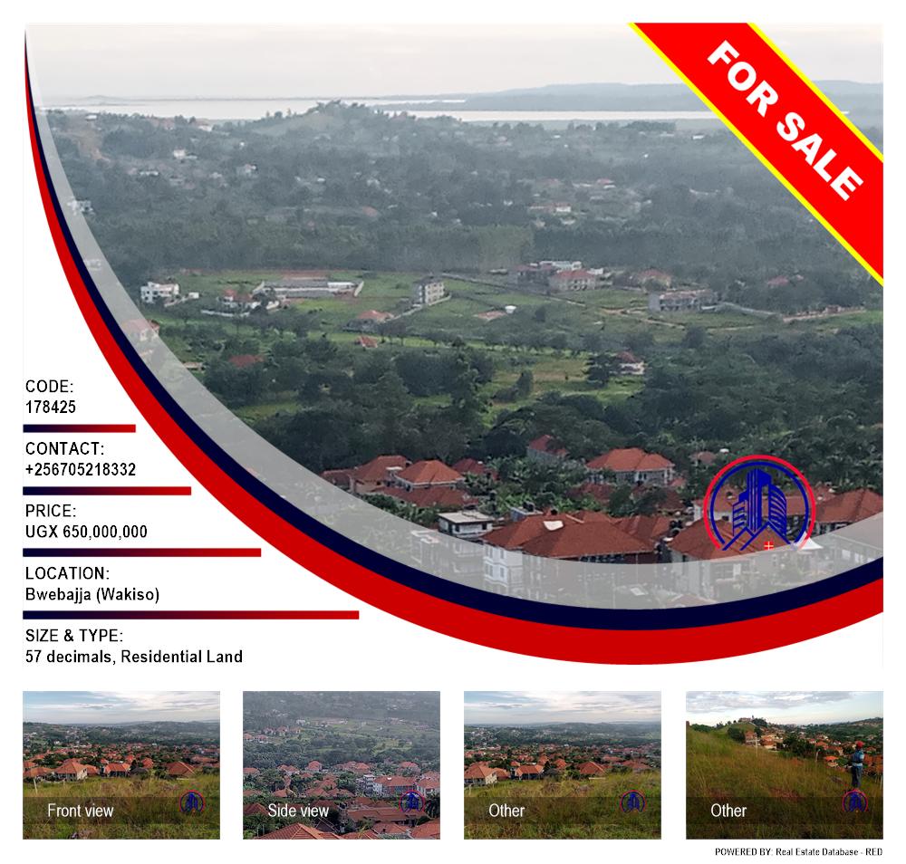 Residential Land  for sale in Bwebajja Wakiso Uganda, code: 178425