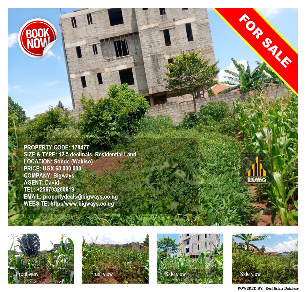 Residential Land  for sale in Sonde Wakiso Uganda, code: 178477