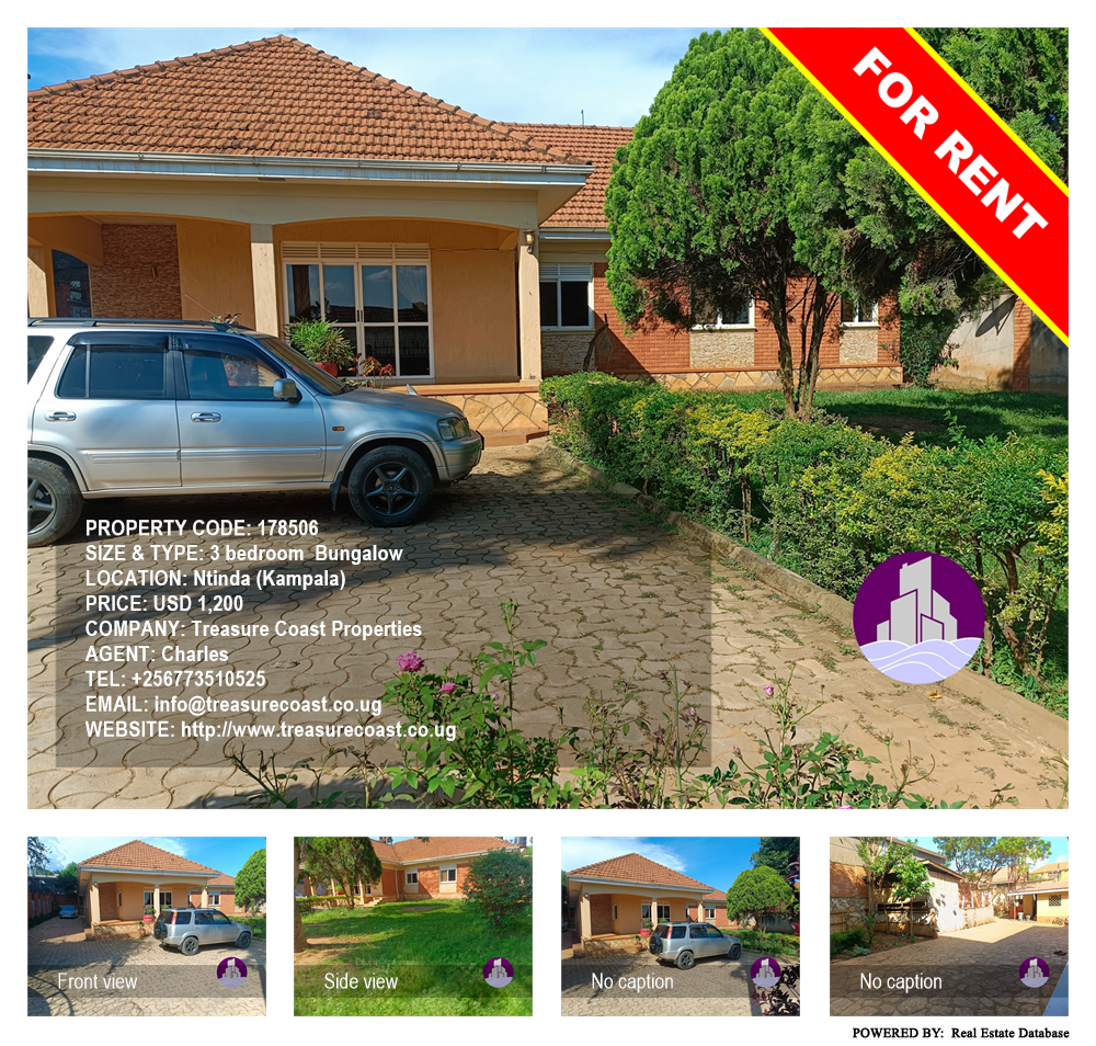 3 bedroom Bungalow  for rent in Ntinda Kampala Uganda, code: 178506