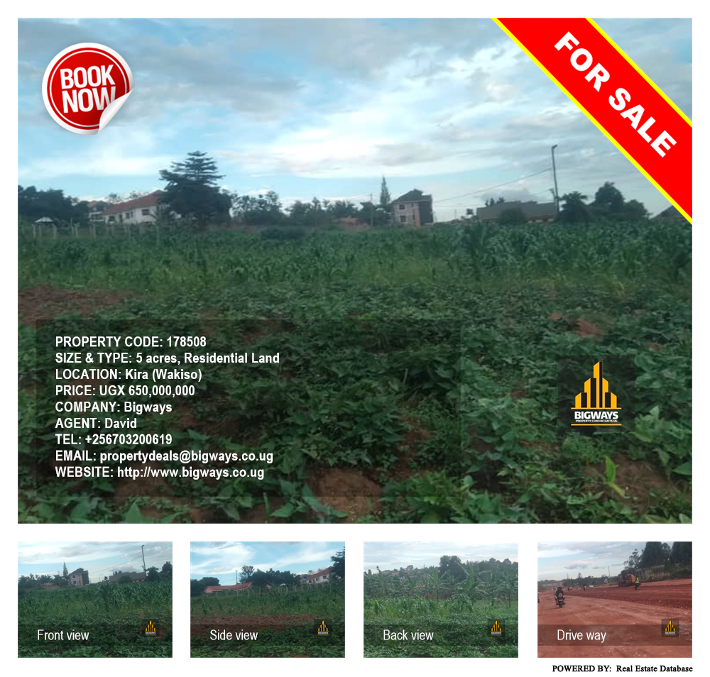 Residential Land  for sale in Kira Wakiso Uganda, code: 178508