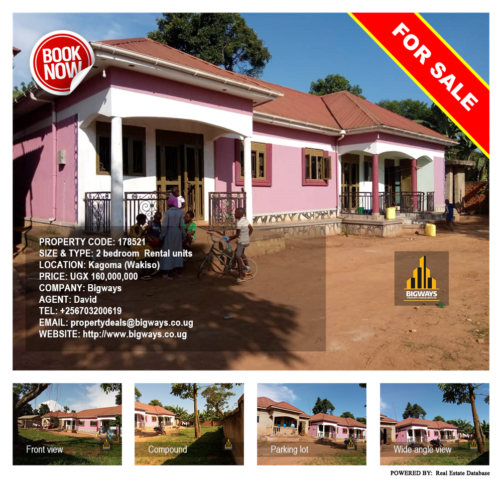 2 bedroom Rental units  for sale in Kagoma Wakiso Uganda, code: 178521