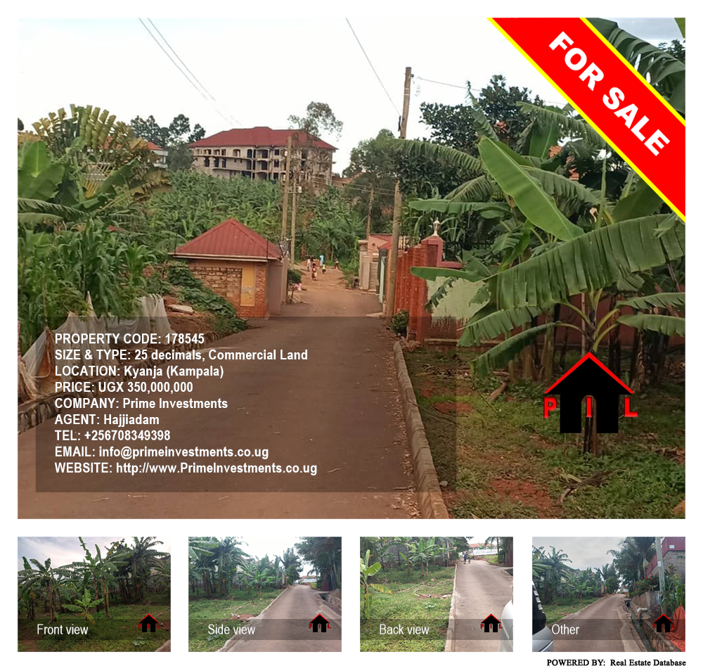 Commercial Land  for sale in Kyanja Kampala Uganda, code: 178545