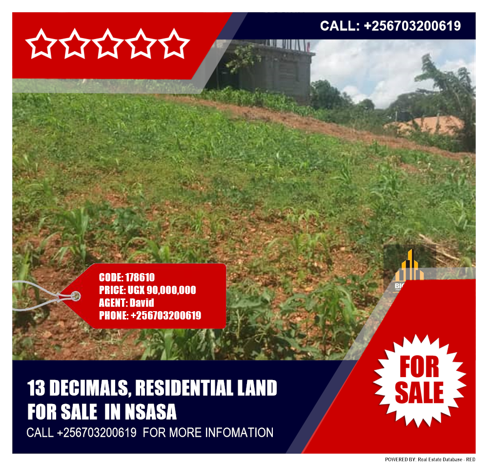 Residential Land  for sale in Nsasa Wakiso Uganda, code: 178610