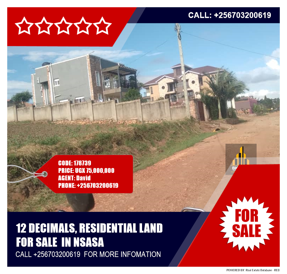 Residential Land  for sale in Nsasa Wakiso Uganda, code: 178739