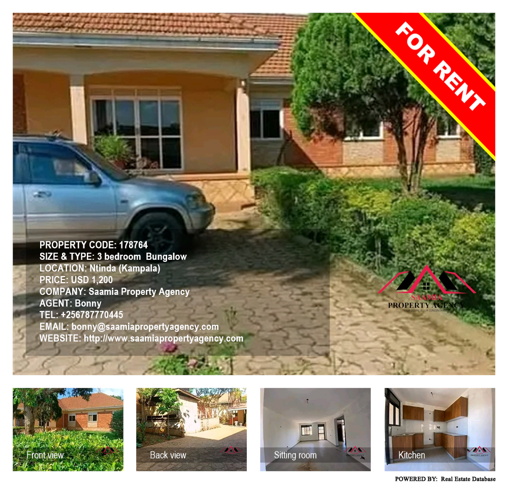 3 bedroom Bungalow  for rent in Ntinda Kampala Uganda, code: 178764