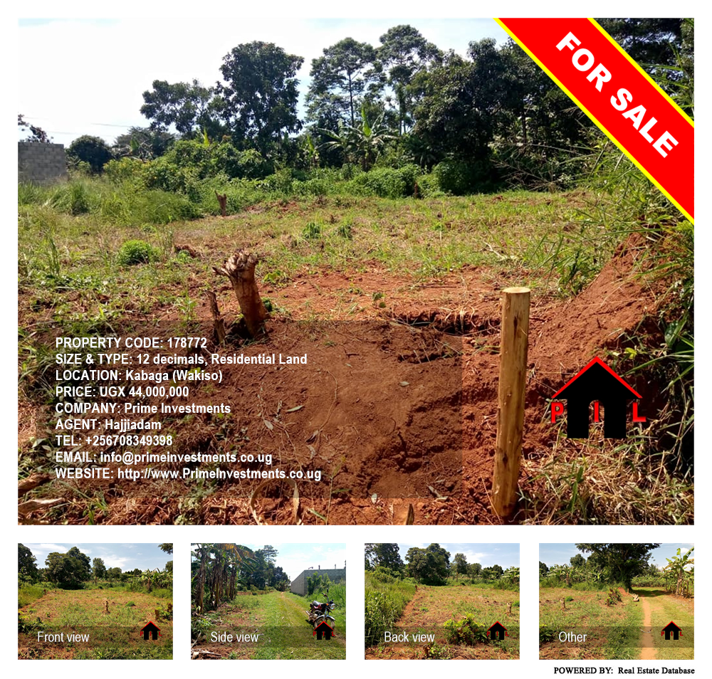Residential Land  for sale in Kabaga Wakiso Uganda, code: 178772