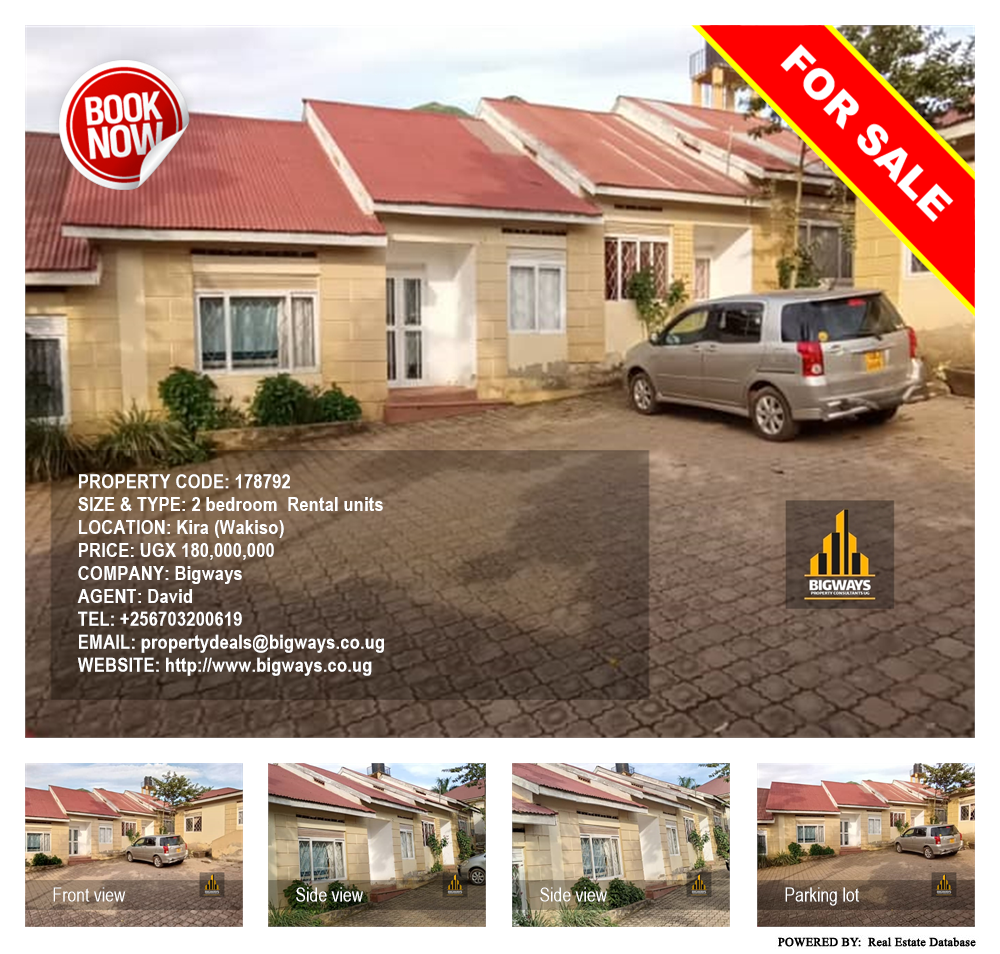 2 bedroom Rental units  for sale in Kira Wakiso Uganda, code: 178792