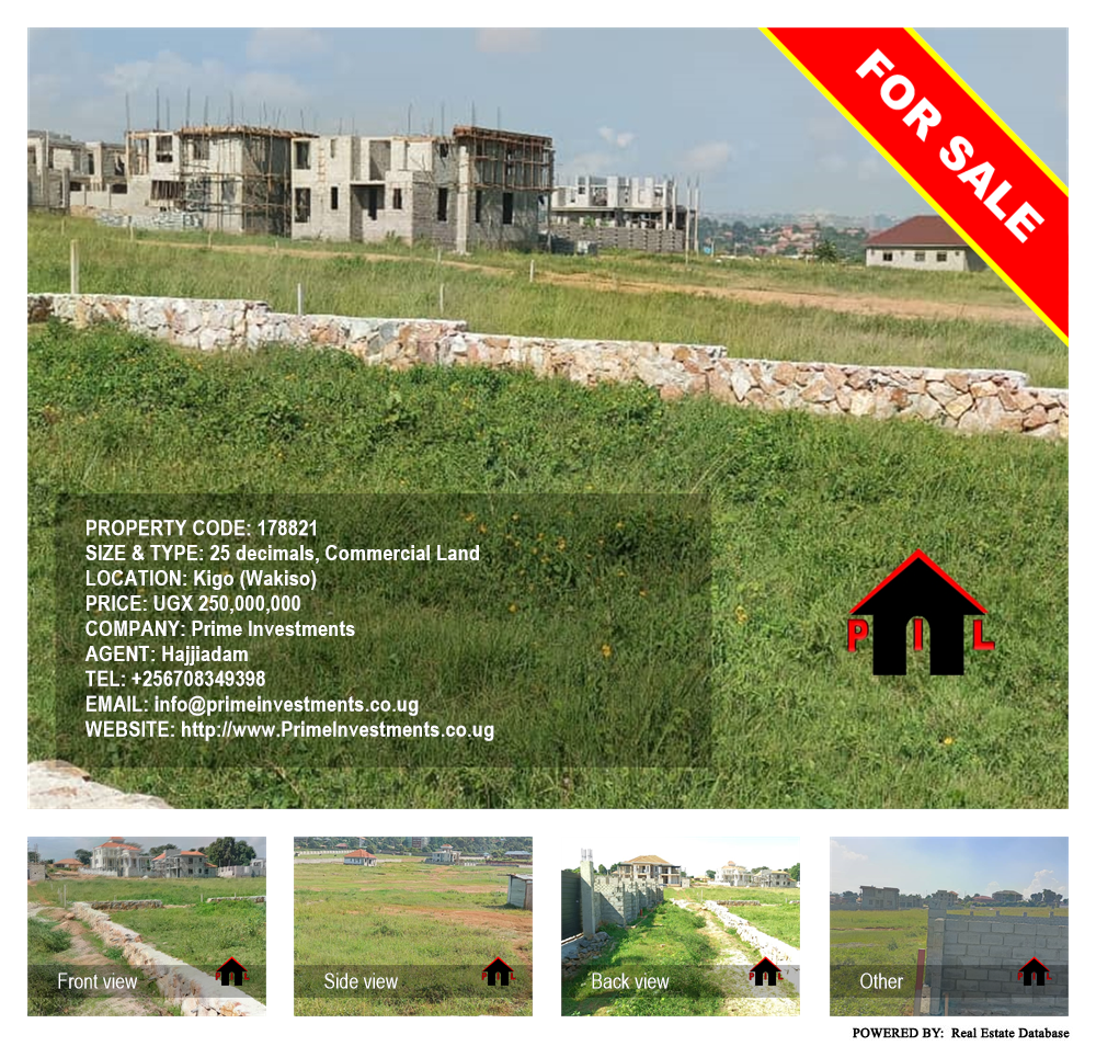 Commercial Land  for sale in Kigo Wakiso Uganda, code: 178821