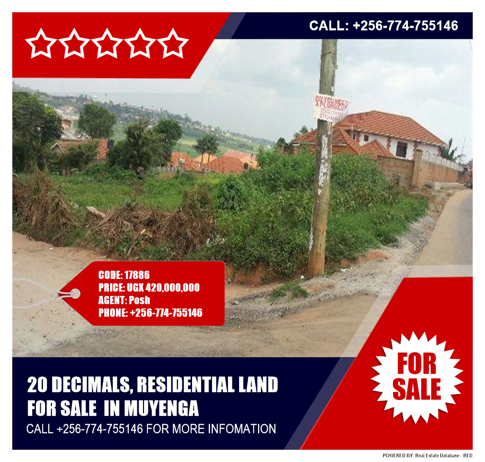 Residential Land  for sale in Muyenga Kampala Uganda, code: 17886