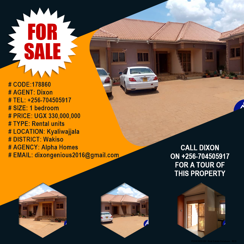 1 bedroom Rental units  for sale in Kyaliwajjala Wakiso Uganda, code: 178860