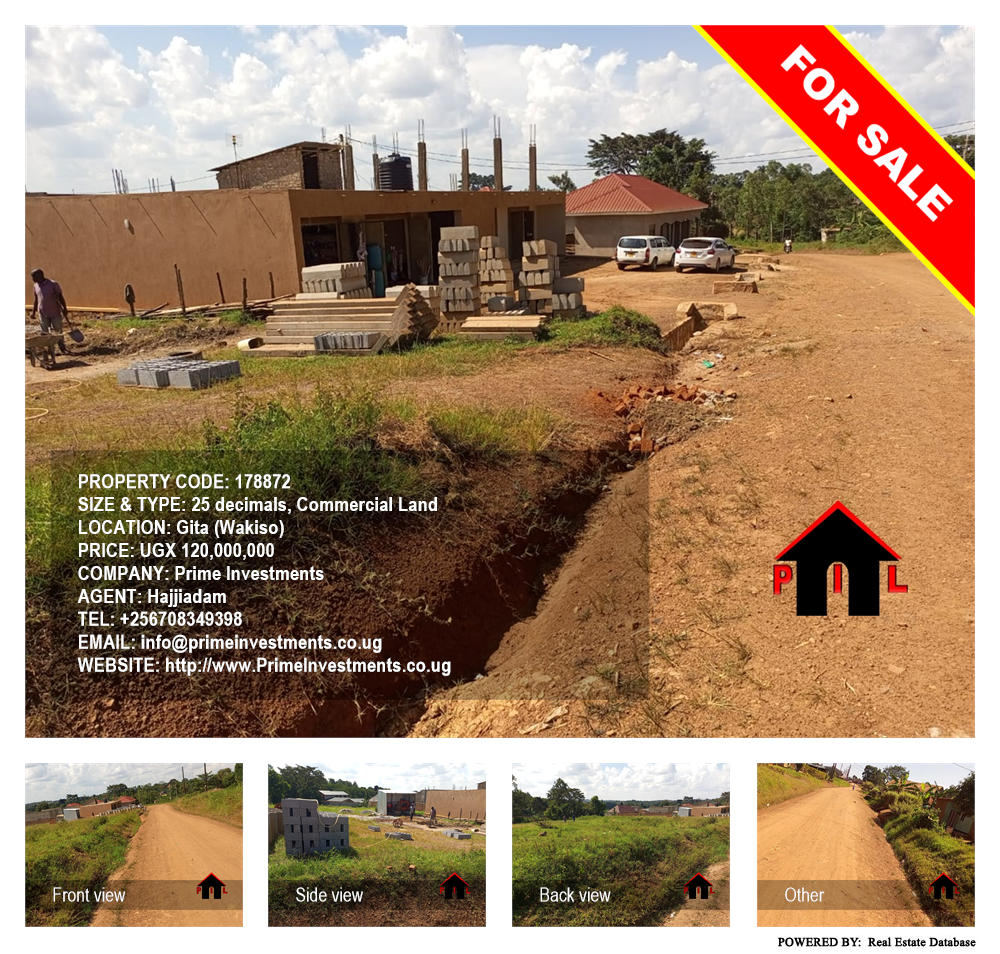 Commercial Land  for sale in Gita Wakiso Uganda, code: 178872