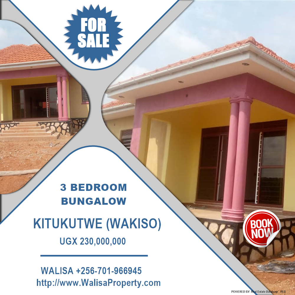 3 bedroom Bungalow  for sale in Kitukutwe Wakiso Uganda, code: 178898