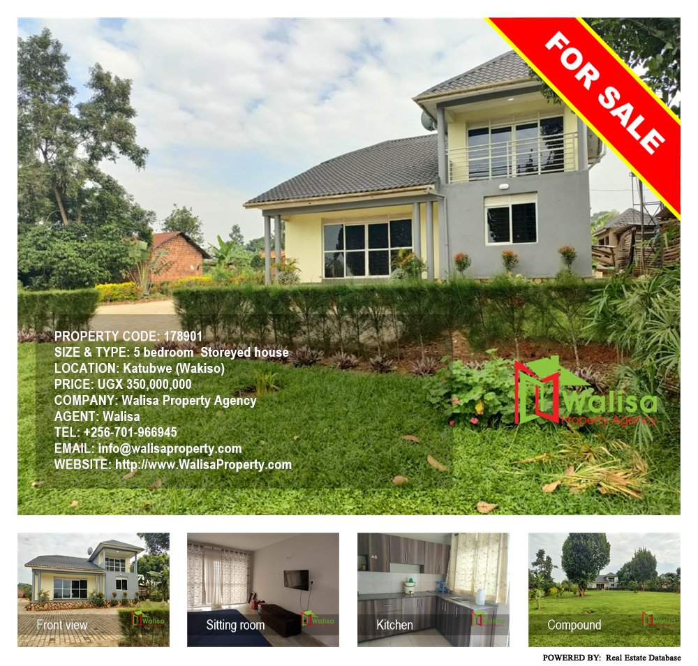 5 bedroom Storeyed house  for sale in Katubwe Wakiso Uganda, code: 178901