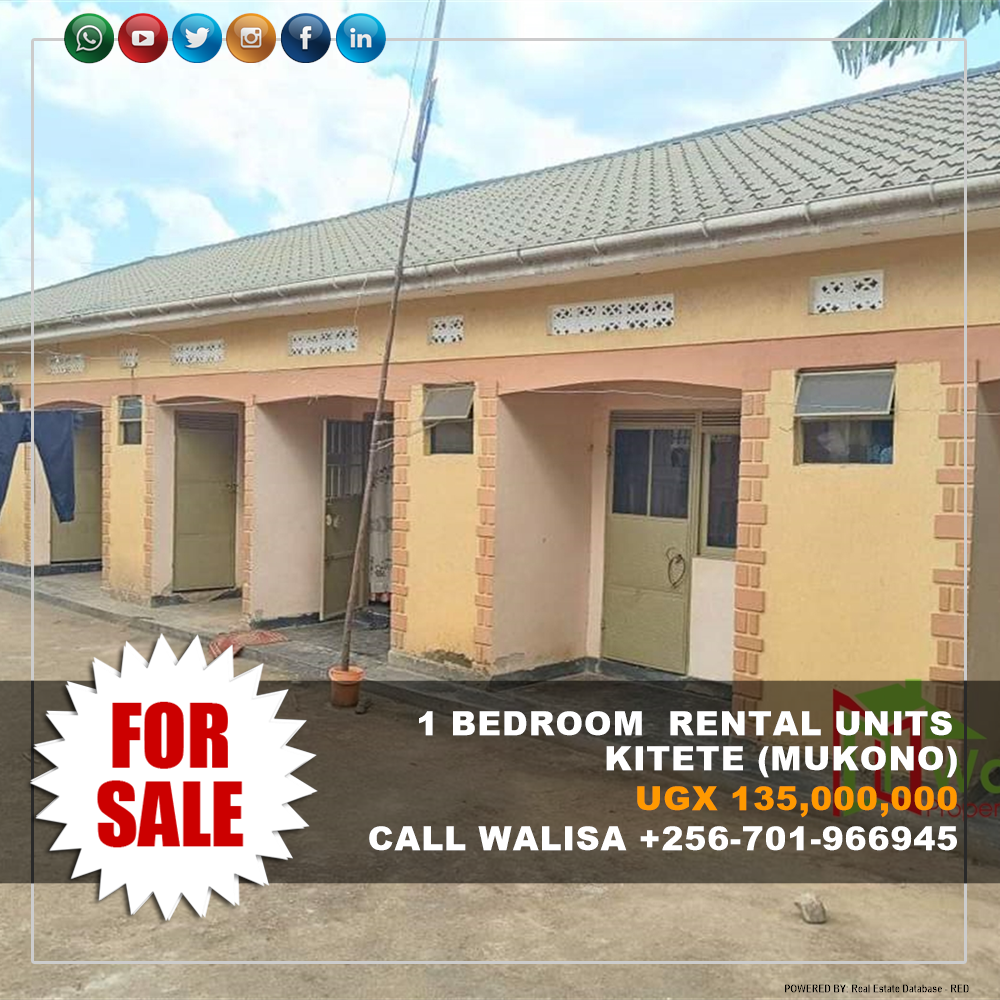 1 bedroom Rental units  for sale in Kitete Mukono Uganda, code: 178940