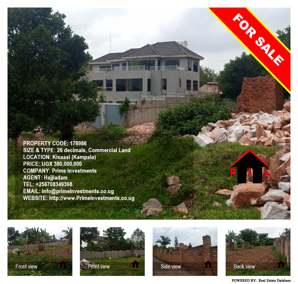 Commercial Land  for sale in Kisaasi Kampala Uganda, code: 178986