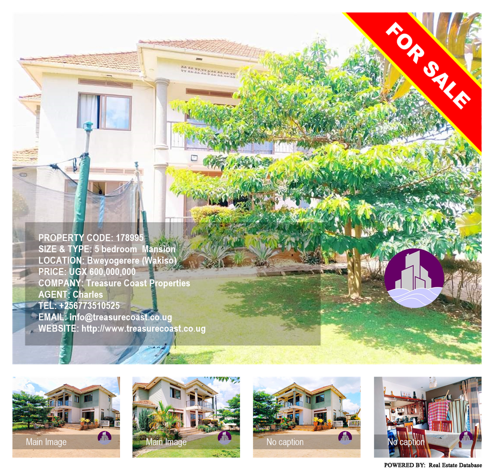 5 bedroom Mansion  for sale in Bweyogerere Wakiso Uganda, code: 178995