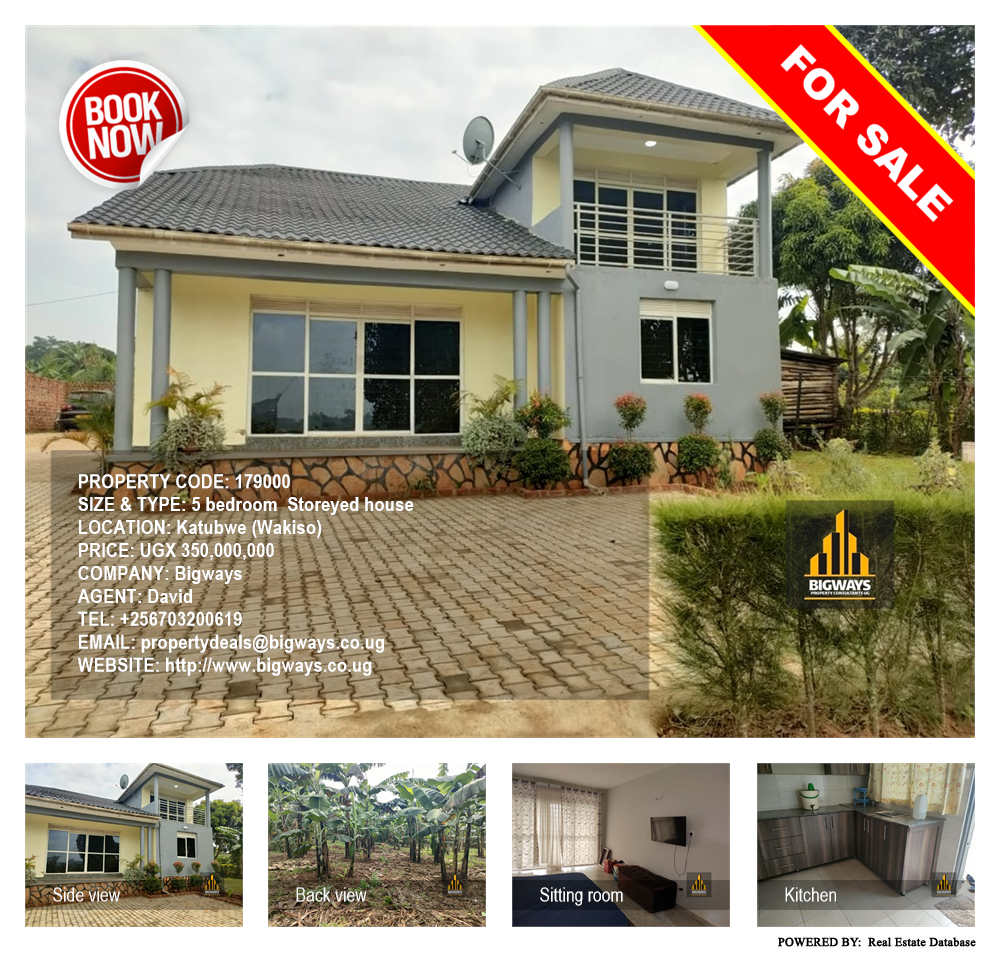 5 bedroom Storeyed house  for sale in Katubwe Wakiso Uganda, code: 179000