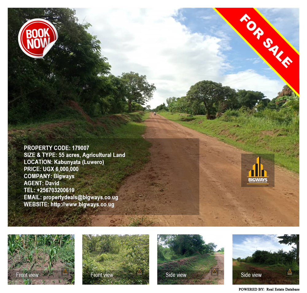 Agricultural Land  for sale in Kabunyata Luweero Uganda, code: 179007