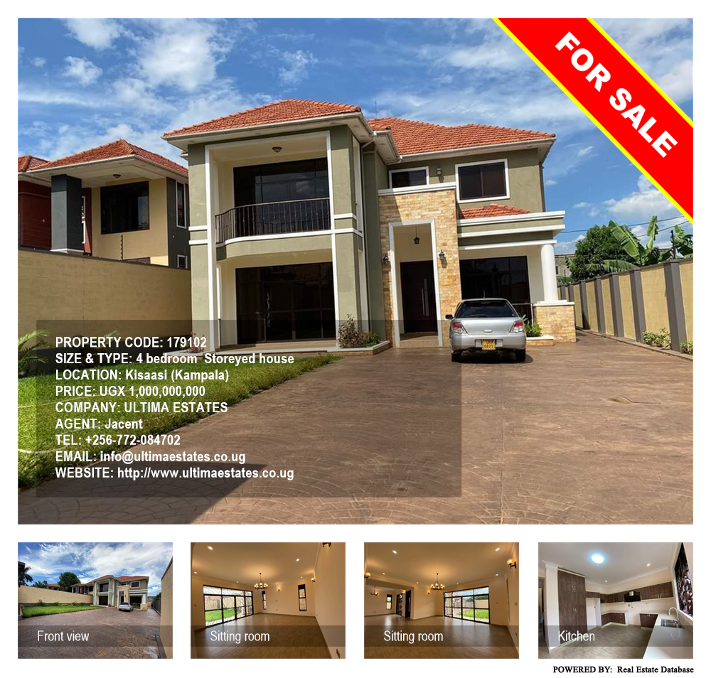 4 bedroom Storeyed house  for sale in Kisaasi Kampala Uganda, code: 179102