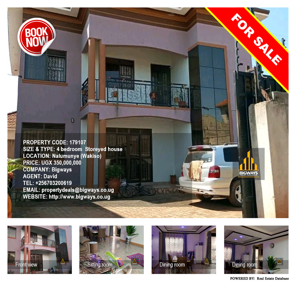 4 bedroom Storeyed house  for sale in Nalumunye Wakiso Uganda, code: 179107