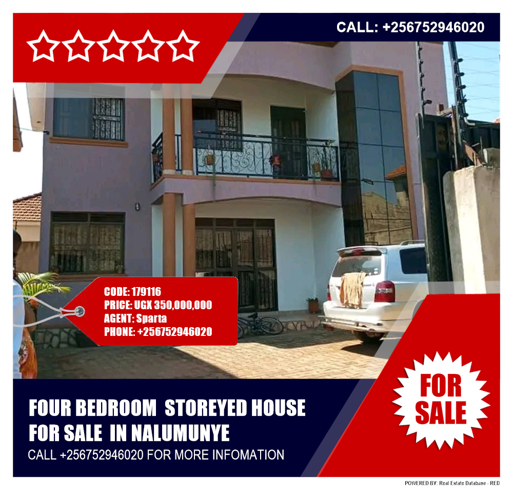 4 bedroom Storeyed house  for sale in Nalumunye Wakiso Uganda, code: 179116