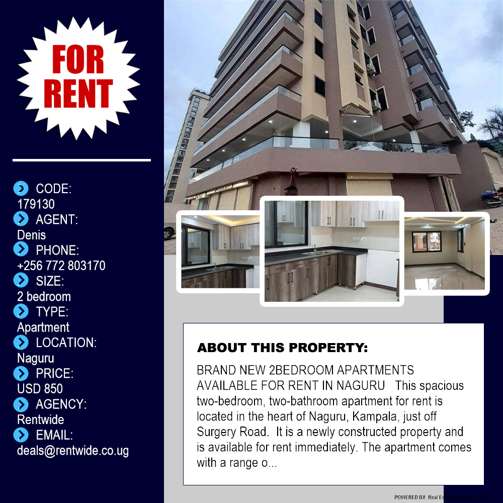 2 bedroom Apartment  for rent in Naguru Kampala Uganda, code: 179130