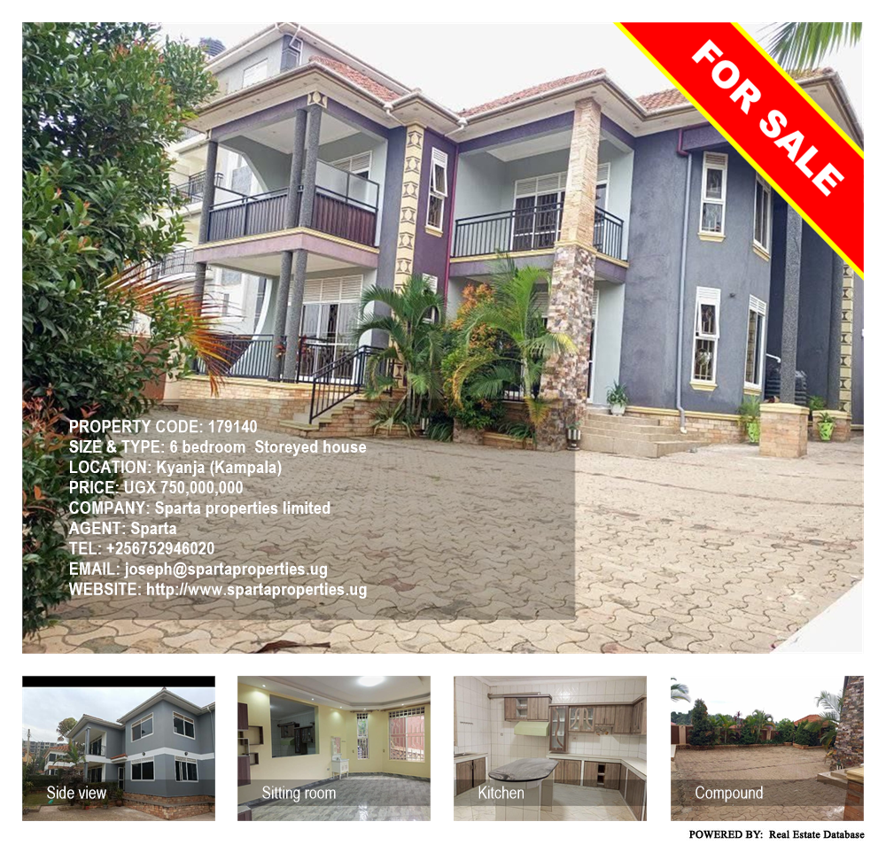 6 bedroom Storeyed house  for sale in Kyanja Kampala Uganda, code: 179140
