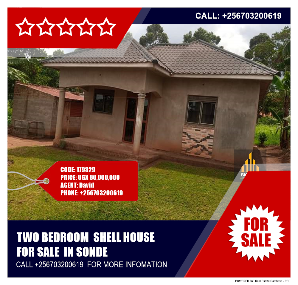 2 bedroom Shell House  for sale in Sonde Wakiso Uganda, code: 179329