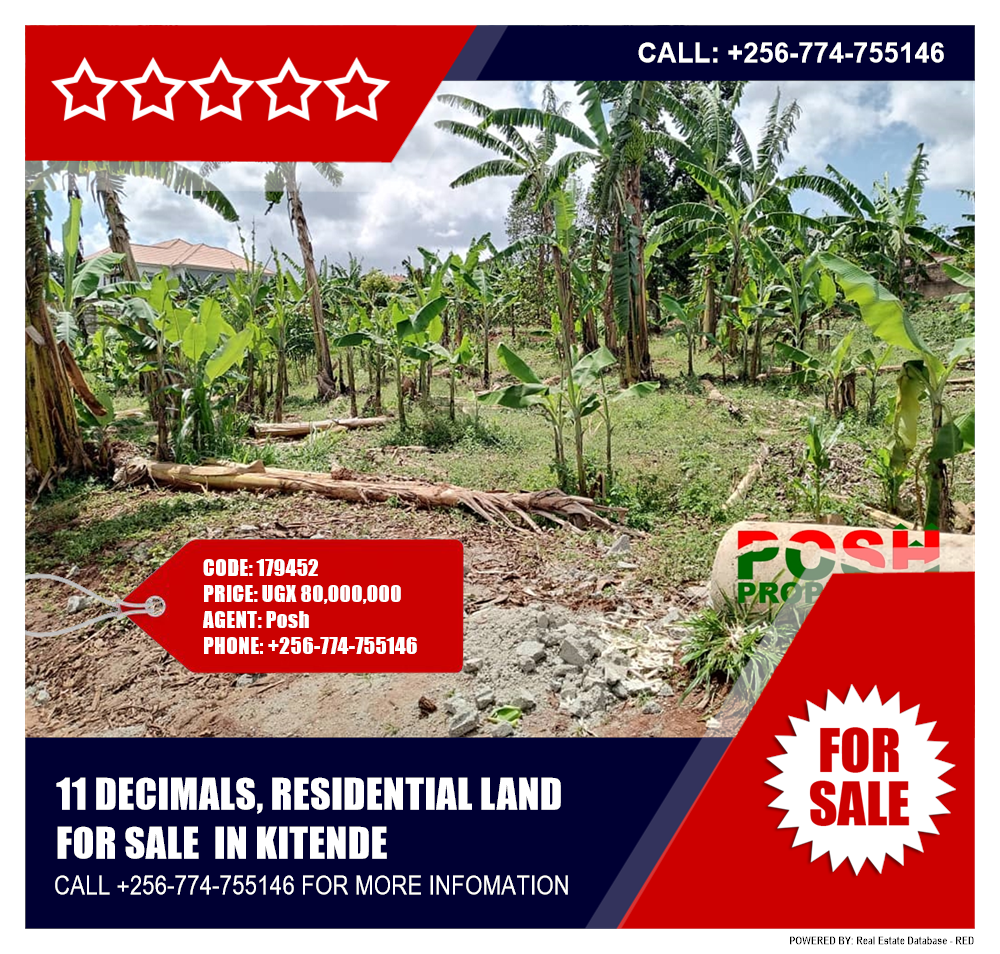 Residential Land  for sale in Kitende Wakiso Uganda, code: 179452