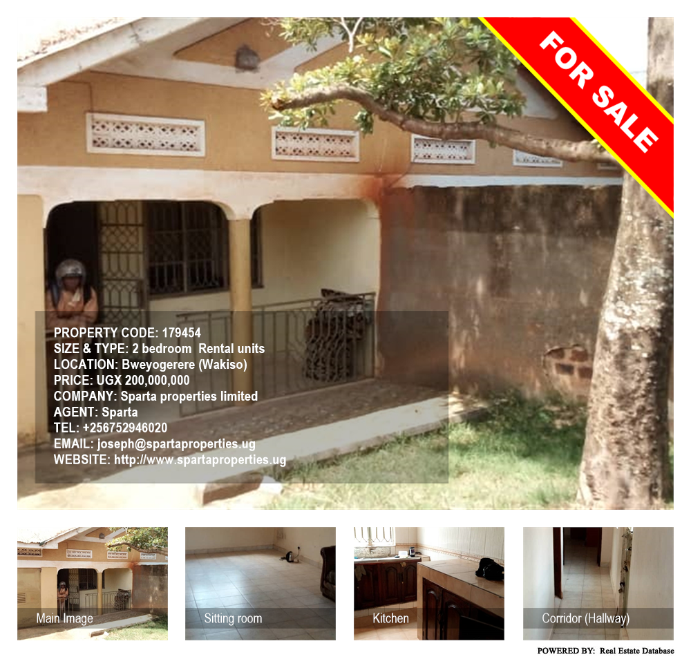 2 bedroom Rental units  for sale in Bweyogerere Wakiso Uganda, code: 179454