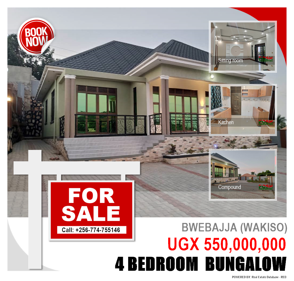 4 bedroom Bungalow  for sale in Bwebajja Wakiso Uganda, code: 179471