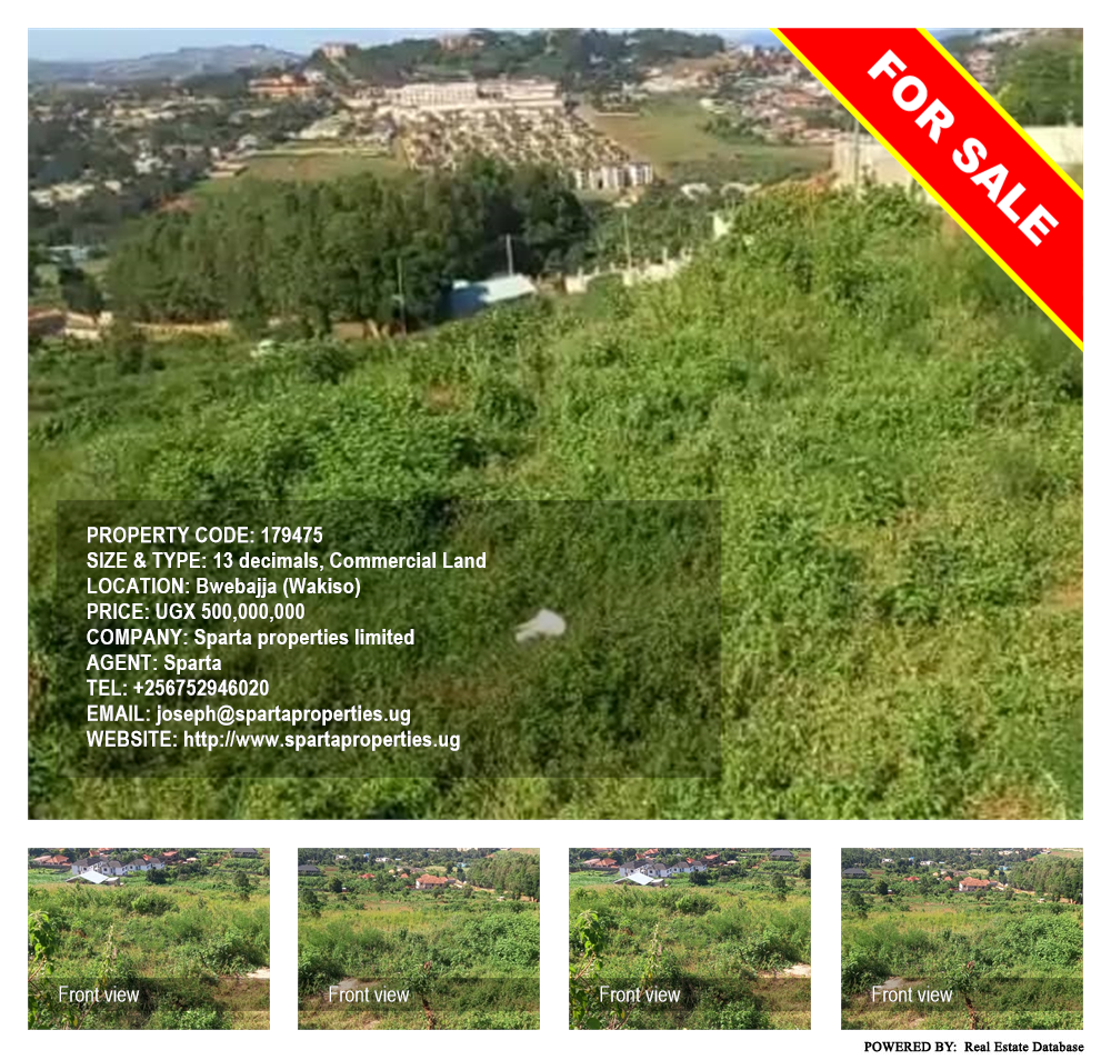 Commercial Land  for sale in Bwebajja Wakiso Uganda, code: 179475