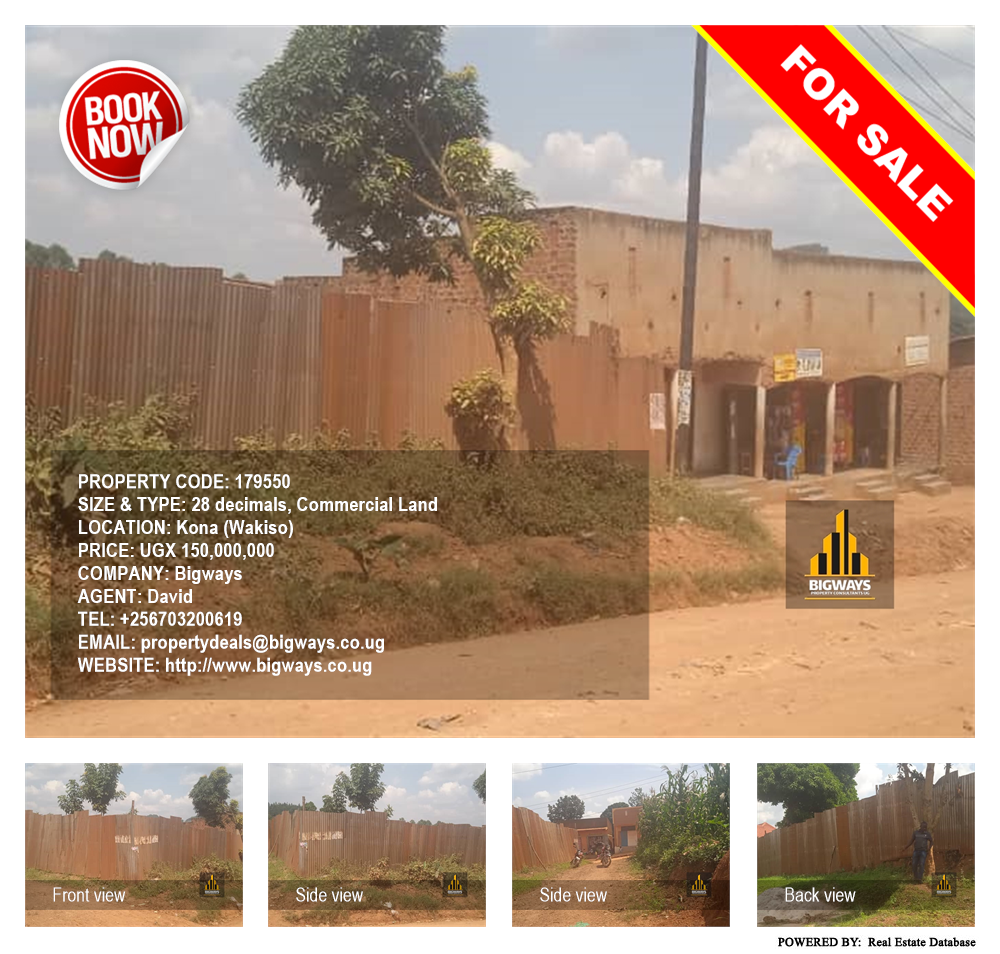 Commercial Land  for sale in Kona Wakiso Uganda, code: 179550