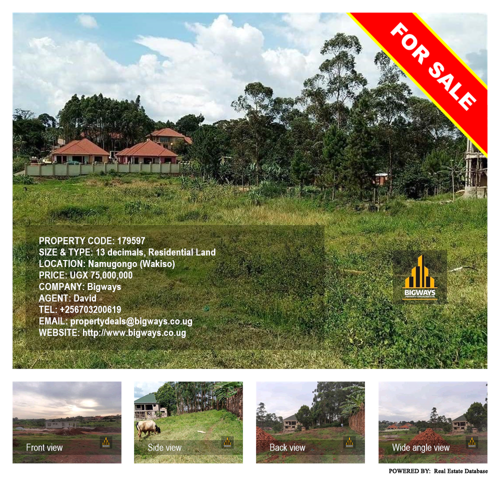 Residential Land  for sale in Namugongo Wakiso Uganda, code: 179597
