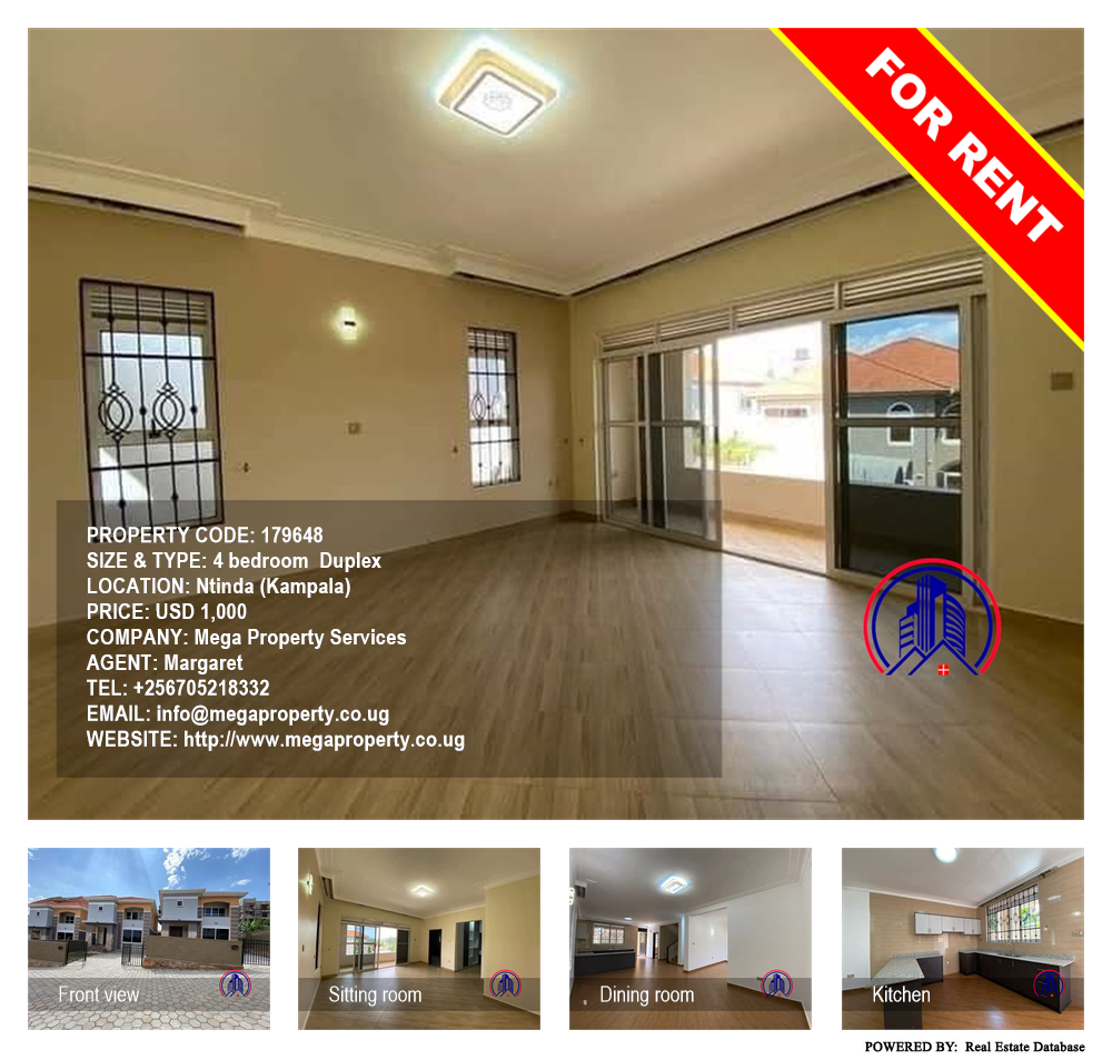 4 bedroom Duplex  for rent in Ntinda Kampala Uganda, code: 179648