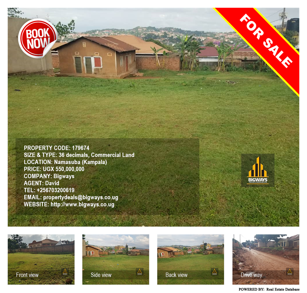 Commercial Land  for sale in Namasuba Kampala Uganda, code: 179674