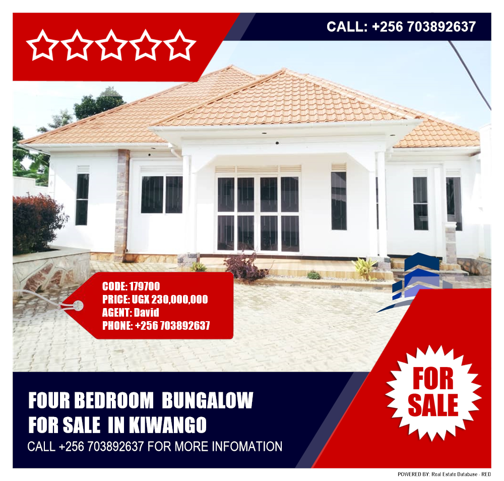4 bedroom Bungalow  for sale in Kiwango Wakiso Uganda, code: 179700