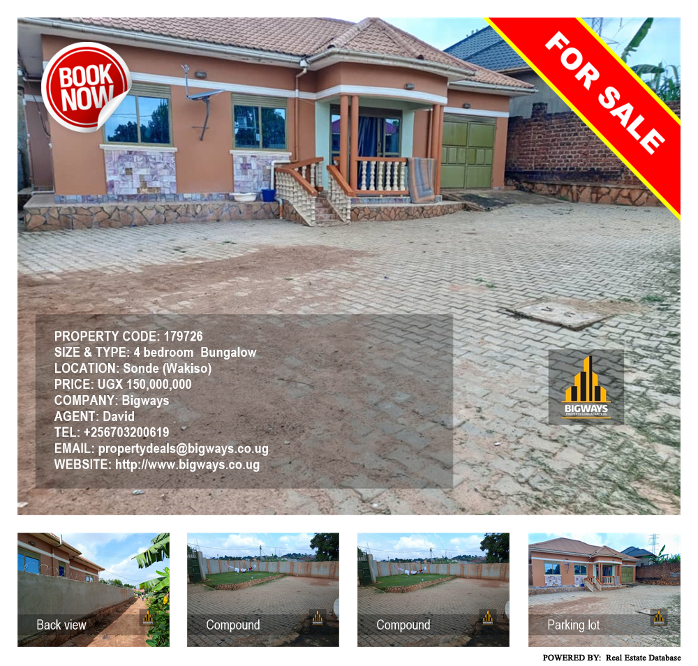 4 bedroom Bungalow  for sale in Sonde Wakiso Uganda, code: 179726