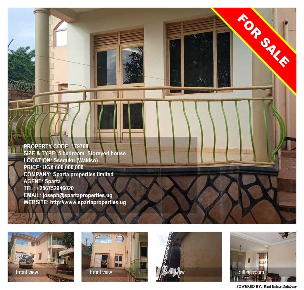 5 bedroom Storeyed house  for sale in Seguku Wakiso Uganda, code: 179768