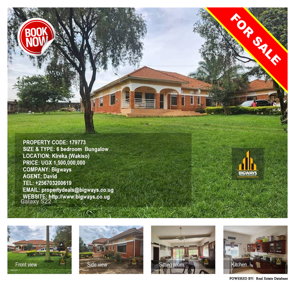 6 bedroom Bungalow  for sale in Kireka Wakiso Uganda, code: 179773