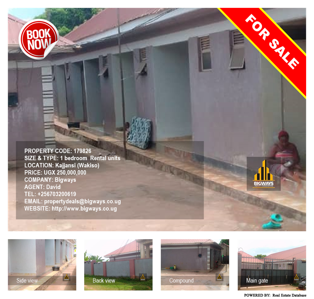 1 bedroom Rental units  for sale in Kajjansi Wakiso Uganda, code: 179826