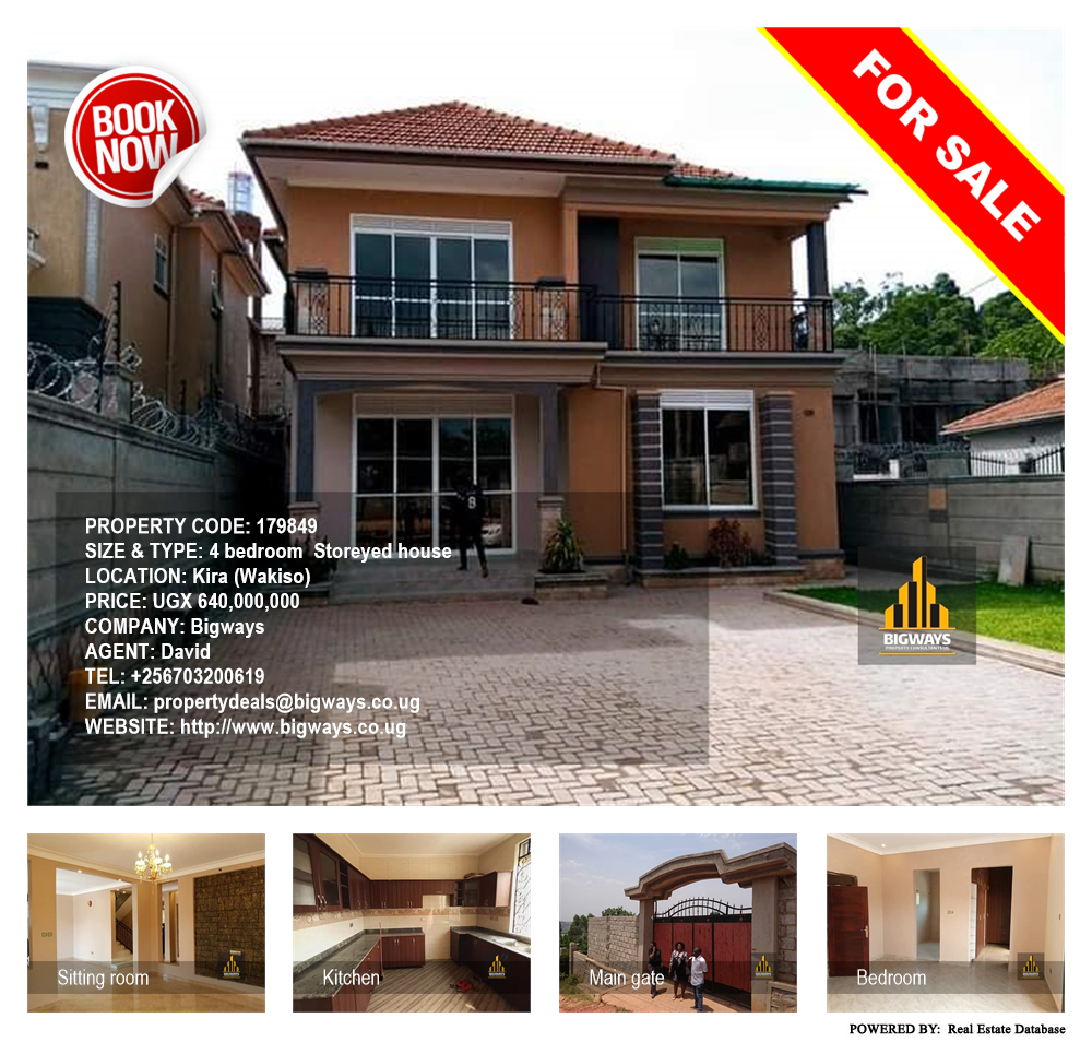 4 bedroom Storeyed house  for sale in Kira Wakiso Uganda, code: 179849