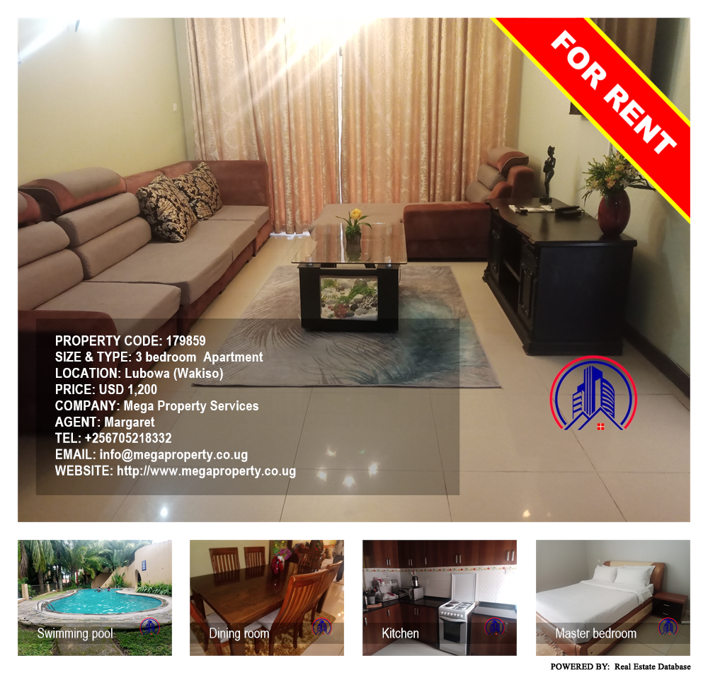 3 bedroom Apartment  for rent in Lubowa Wakiso Uganda, code: 179859