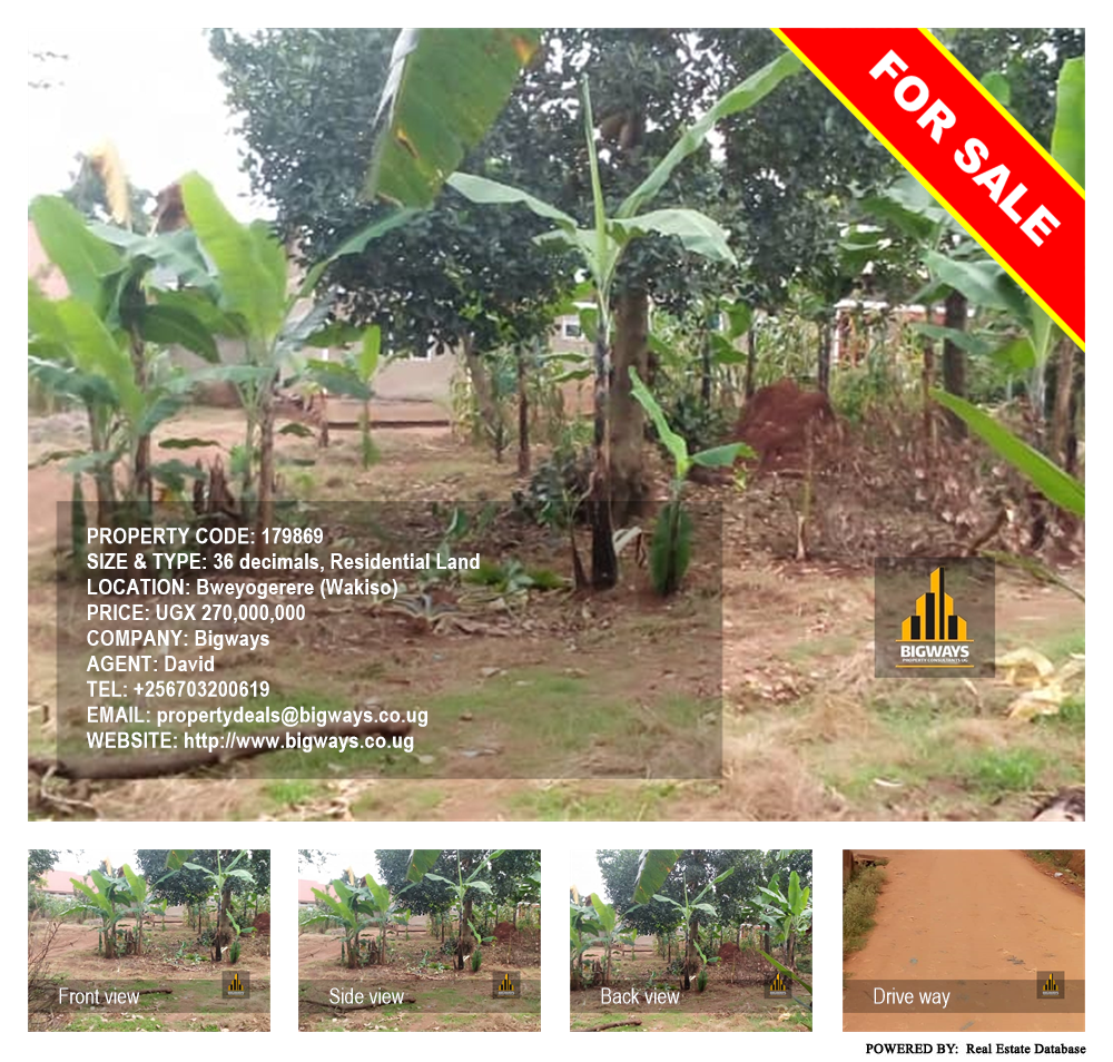 Residential Land  for sale in Bweyogerere Wakiso Uganda, code: 179869