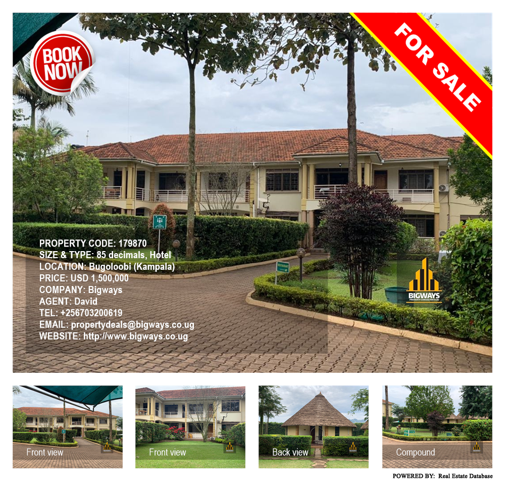 Hotel  for sale in Bugoloobi Kampala Uganda, code: 179870