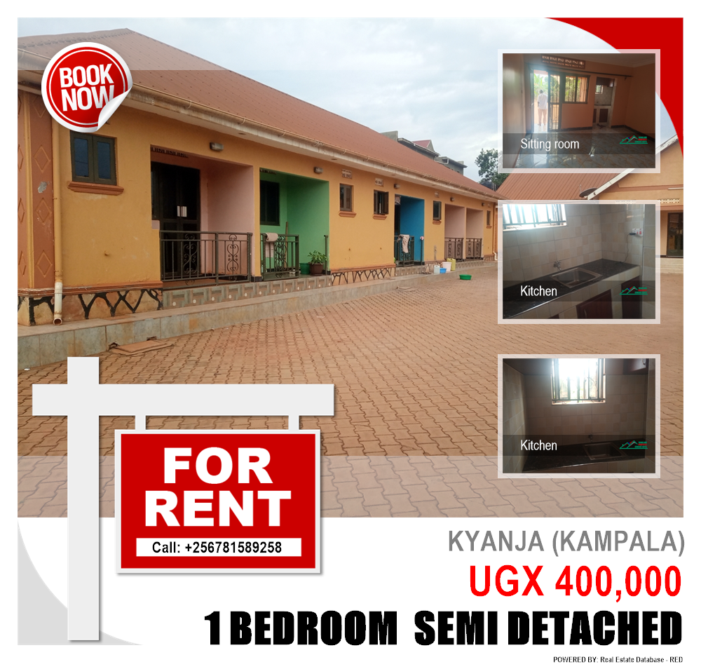 1 bedroom Semi Detached  for rent in Kyanja Kampala Uganda, code: 179871