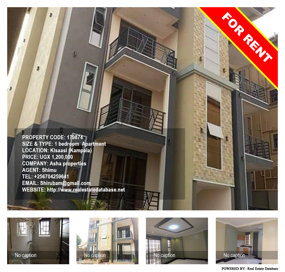 1 bedroom Apartment  for rent in Kisaasi Kampala Uganda, code: 179874