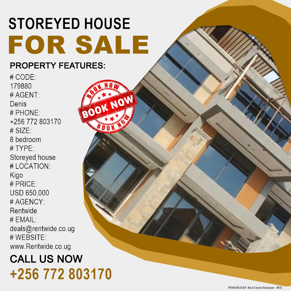 8 bedroom Storeyed house  for sale in Kigo Wakiso Uganda, code: 179880
