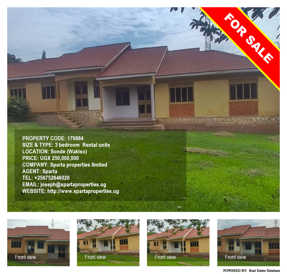 3 bedroom Rental units  for sale in Sonde Wakiso Uganda, code: 179884