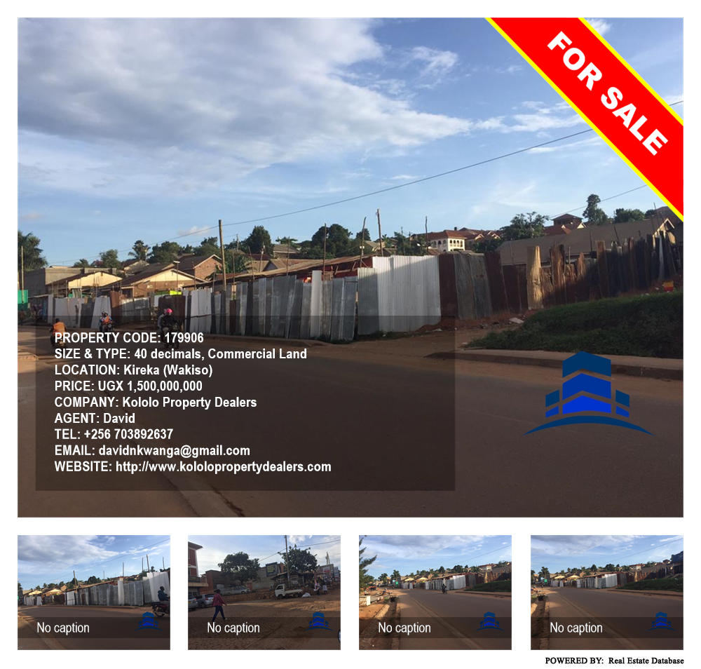 Commercial Land  for sale in Kireka Wakiso Uganda, code: 179906